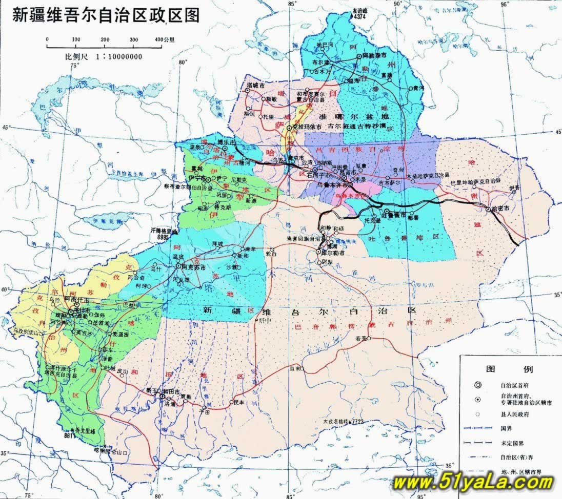新疆政区图高清版大图
